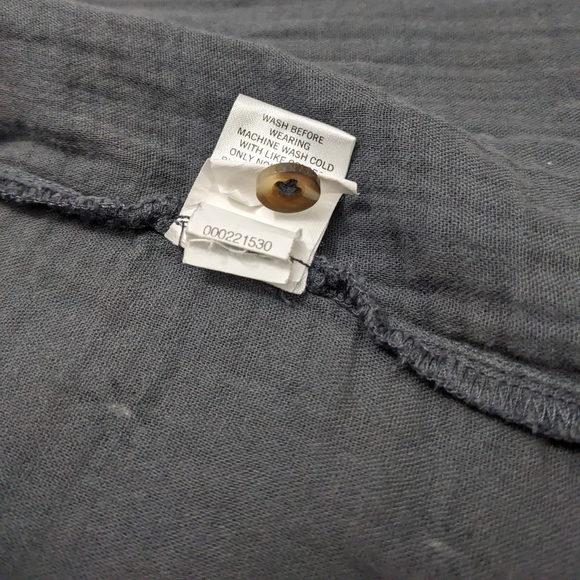 (2/$25) Sonoma high low button up long sleeve blouse grey 100% cotton - Picture 10 of 15